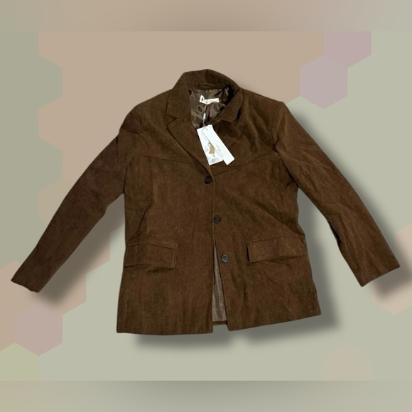 NWT Women’s Winter Brown Corduroy Blazer Jacket - Picture 1 of 6
